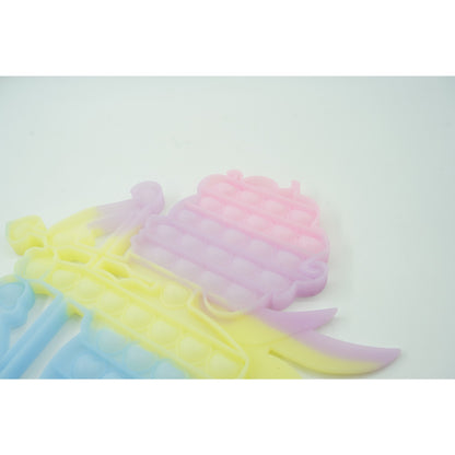 Jucarie antistres din silicon Flippy, Pop it Now and Flip It , 40x45 cm, Cupidon, Fosforescent, Multicolor-2