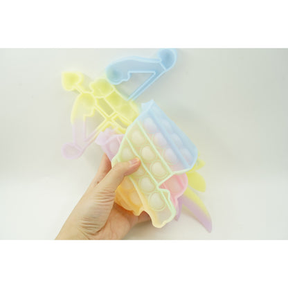 Jucarie antistres din silicon Flippy, Pop it Now and Flip It , 40x45 cm, Cupidon, Fosforescent, Multicolor-5