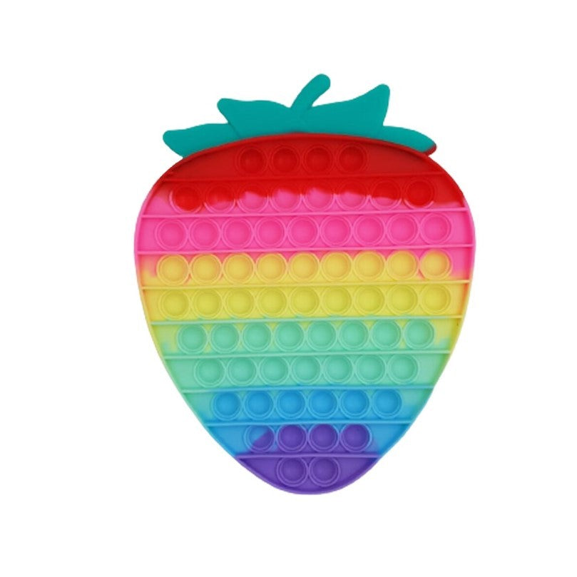 Jucarie antistres din silicon Flippy, Pop it Now and Flip It , Capsuna mare , Multicolor-1