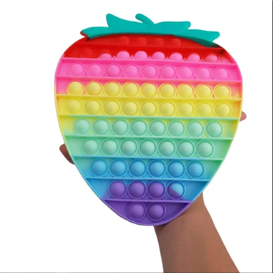 Jucarie antistres din silicon Flippy, Pop it Now and Flip It , Capsuna mare , Multicolor-2