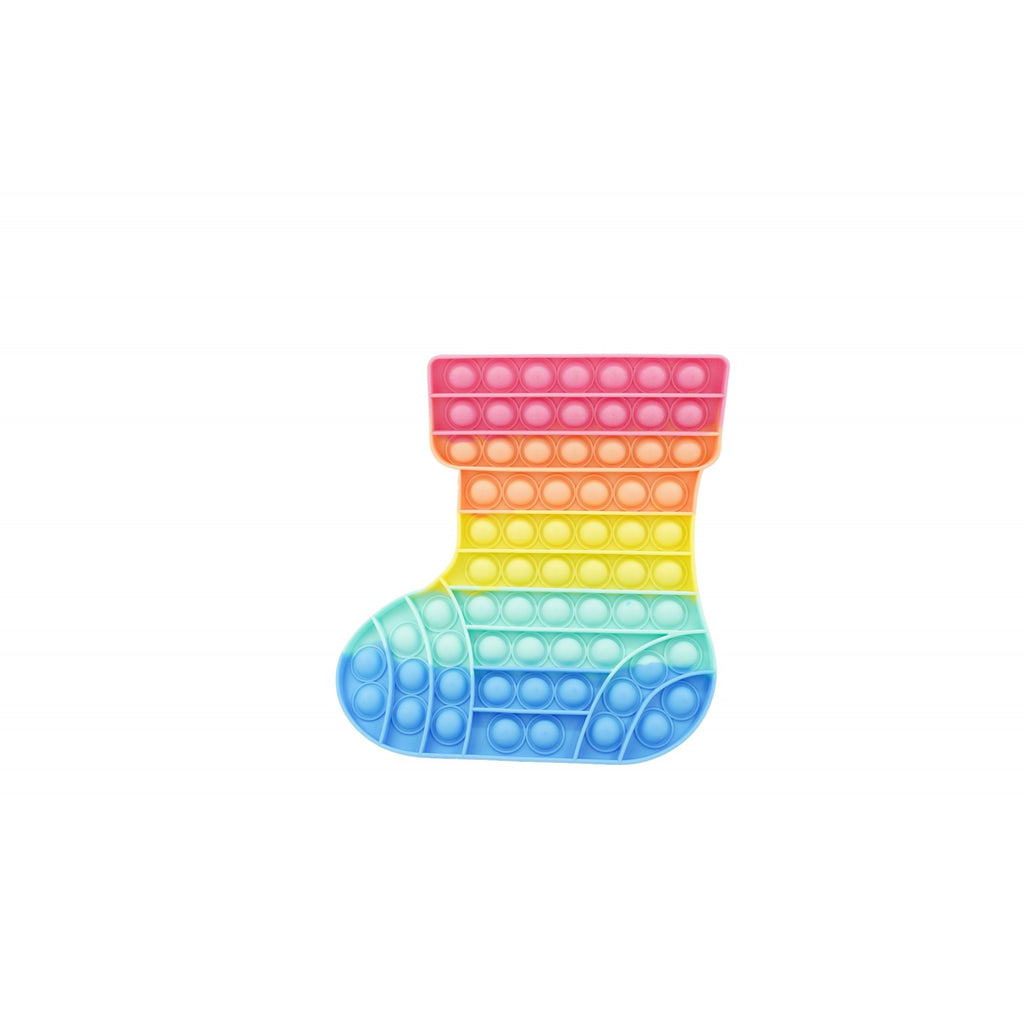 Jucarie antistres din silicon, Flippy, Pop It Now and Flip It, Ciorap Craciun, Multicolor-0