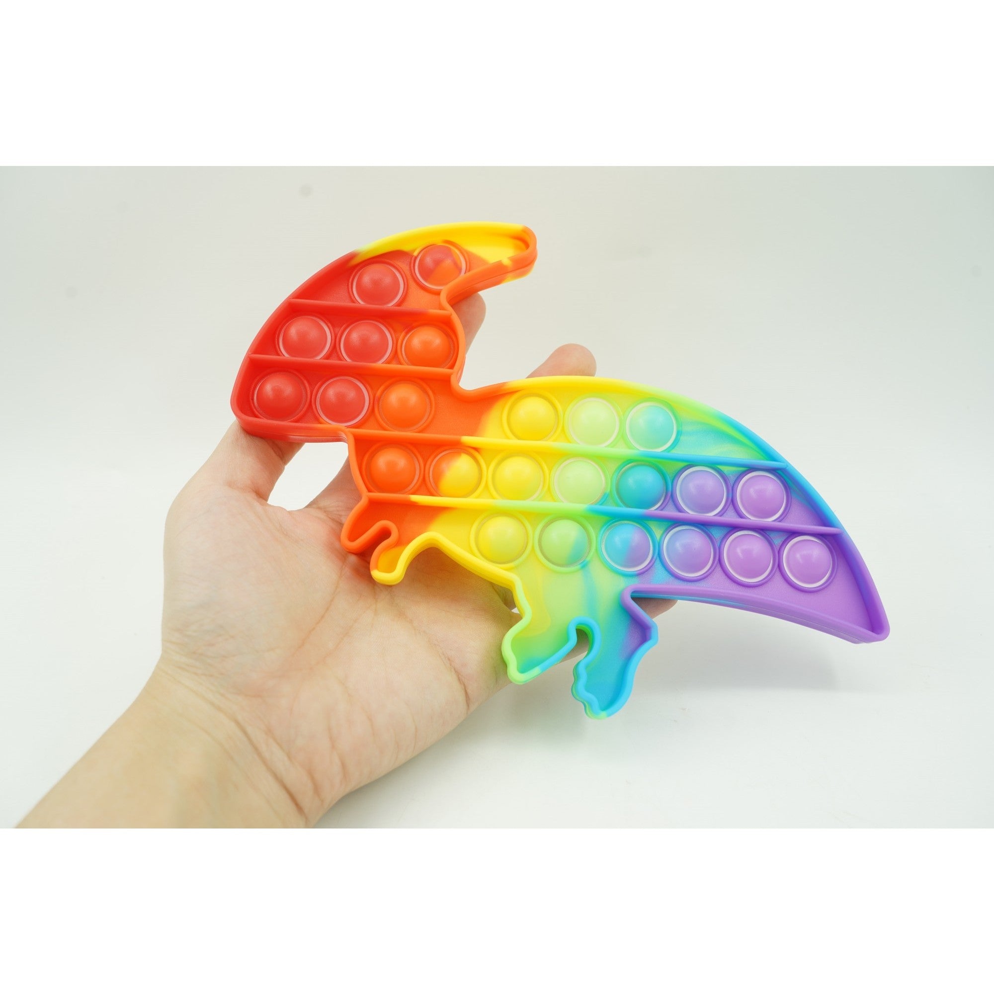 Jucarie antistres din silicon, Flippy, Pop It Now and Flip It, Dinozaur mic, Multicolor V2-3