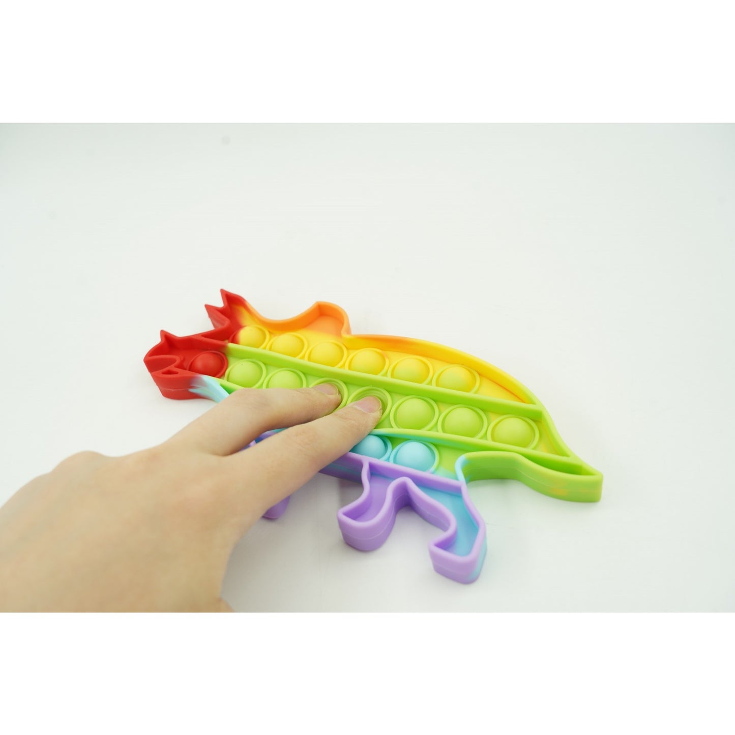 Jucarie antistres din silicon, Flippy, Pop It Now and Flip It, Dinozaur mic, Multicolor V3-2