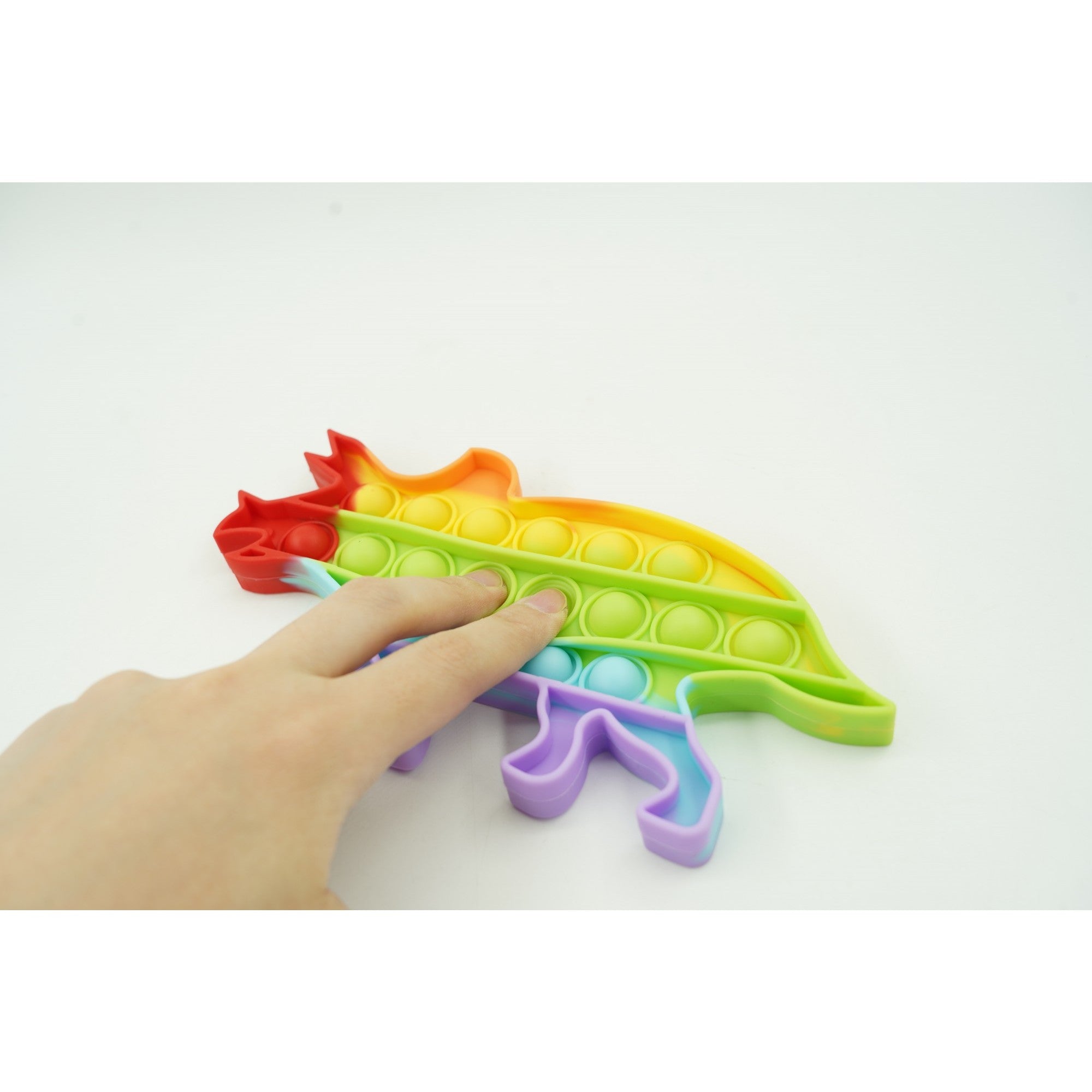 Jucarie antistres din silicon, Flippy, Pop It Now and Flip It, Dinozaur mic, Multicolor V3-2