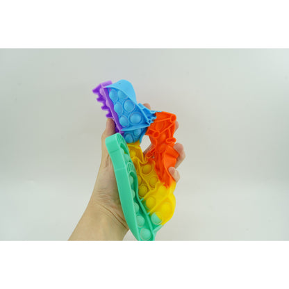 Jucarie antistres din silicon Flippy, Pop it Now and Flip It ,Excavator ,Multicolor ,Model 4-12
