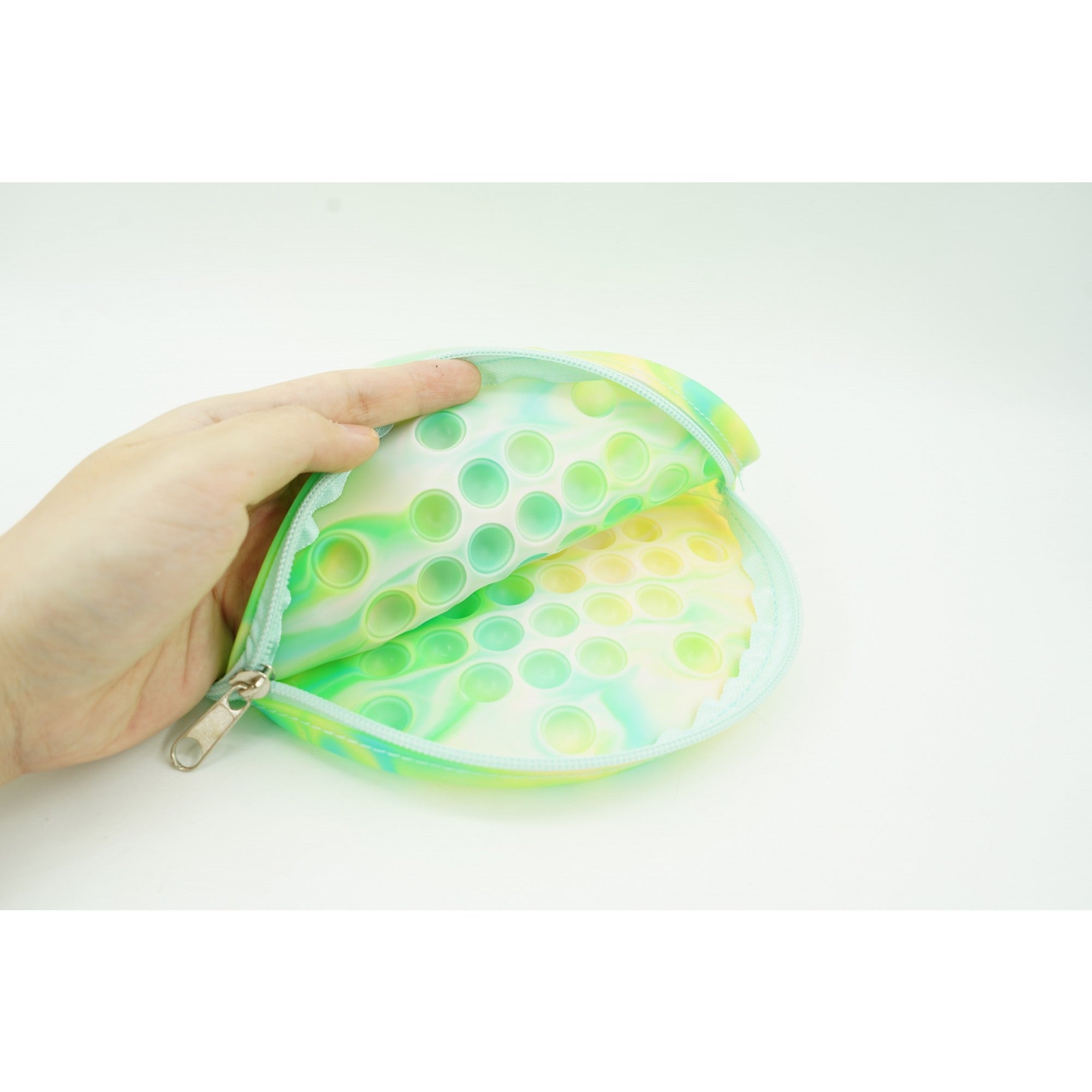 Jucarie antistres din silicon, Flippy, Pop It Now and Flip It, Geanta, Floarea Soarelui, Verde-3