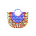 Jucarie Antistres din silicon Flippy, Pop It Now And Flip It, Geanta mare, 28 cm, Multicolor, Model 3-0
