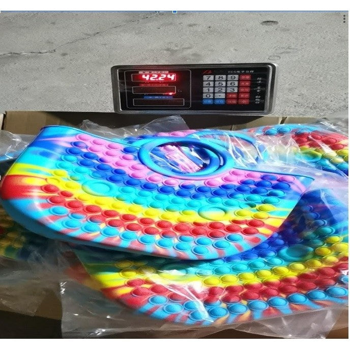 Jucarie Antistres din silicon Flippy, Pop It Now And Flip It, Geanta mare, 28 cm, Multicolor, Model 3-1