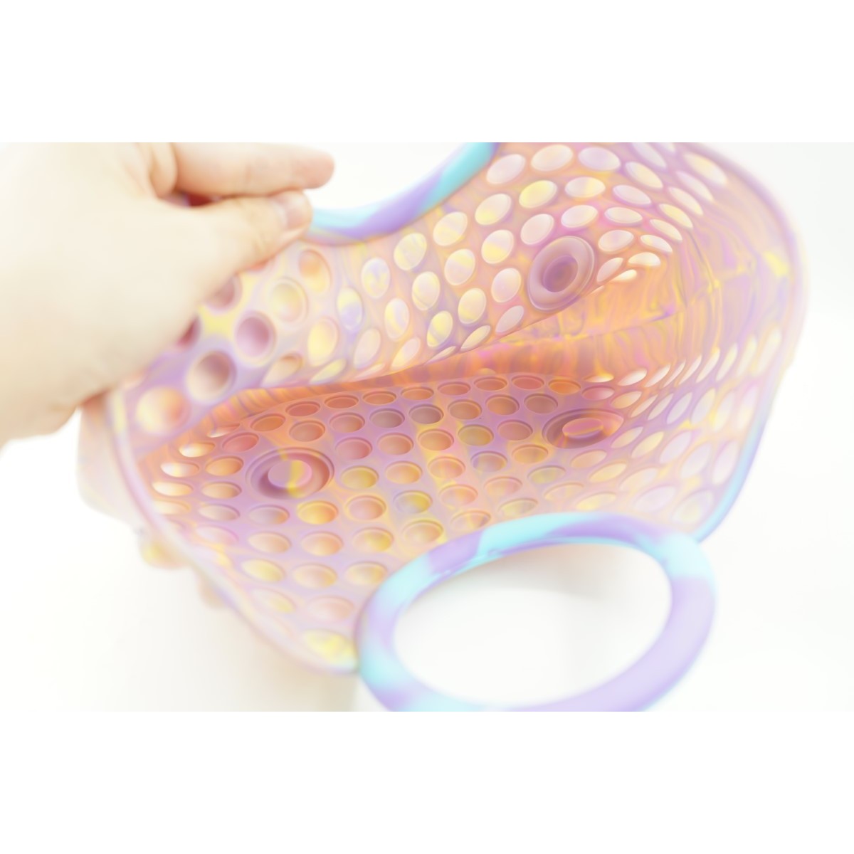 Jucarie Antistres din silicon Flippy, Pop It Now And Flip It, Geanta mare, 28 cm, Multicolor, Model 6 V2-2