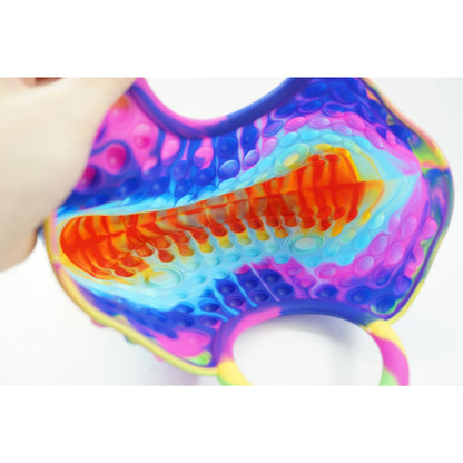 Jucarie Antistres din silicon Flippy, Pop It Now And Flip It, Geanta mare, 28 cm, Multicolor, Model 6-4