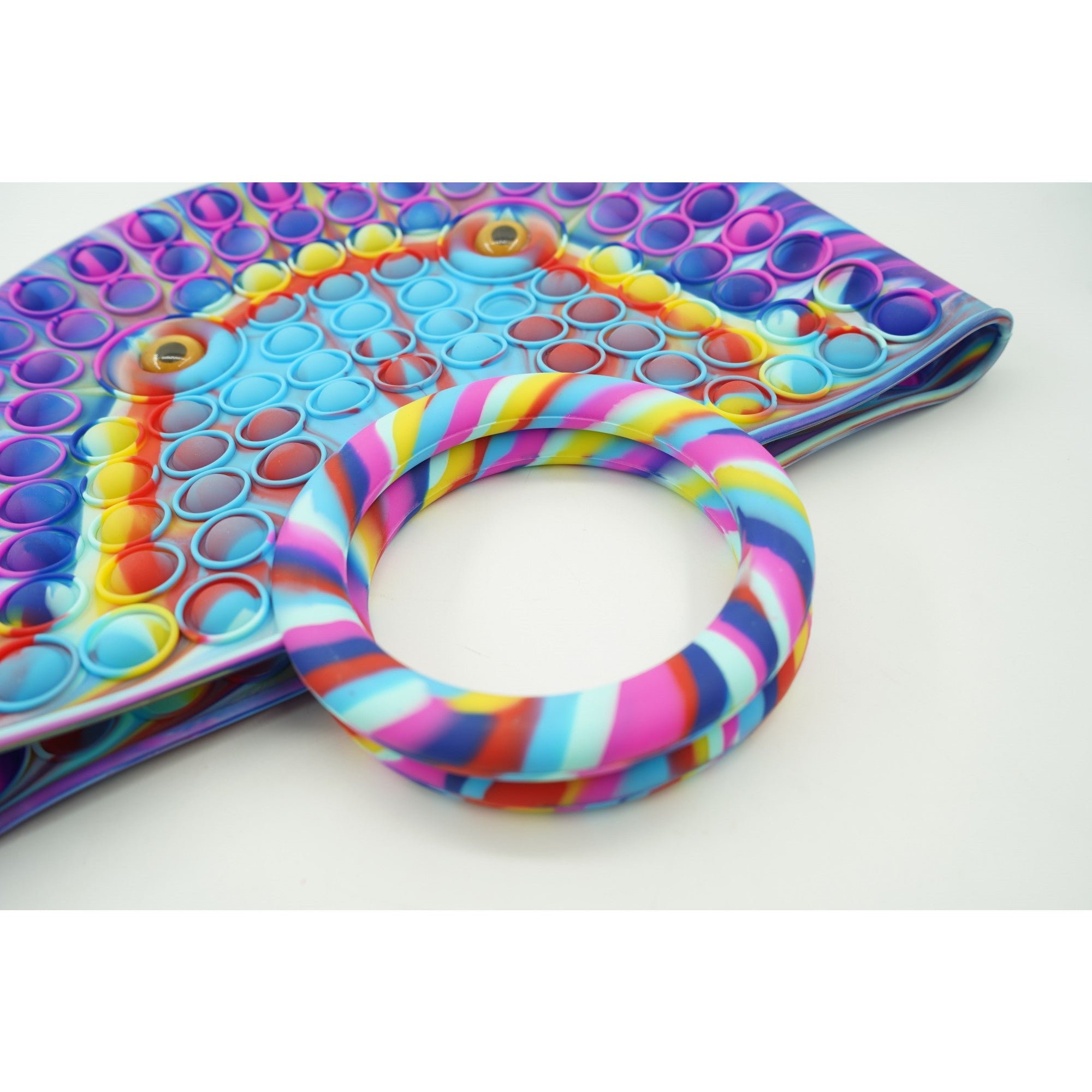 Jucarie Antistres din silicon Flippy, Pop It Now And Flip It, Geanta mare, 28 cm, Multicolor, V1-2