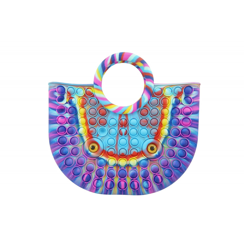 Jucarie Antistres din silicon Flippy, Pop It Now And Flip It, Geanta mare, 28 cm, Multicolor, V1-0
