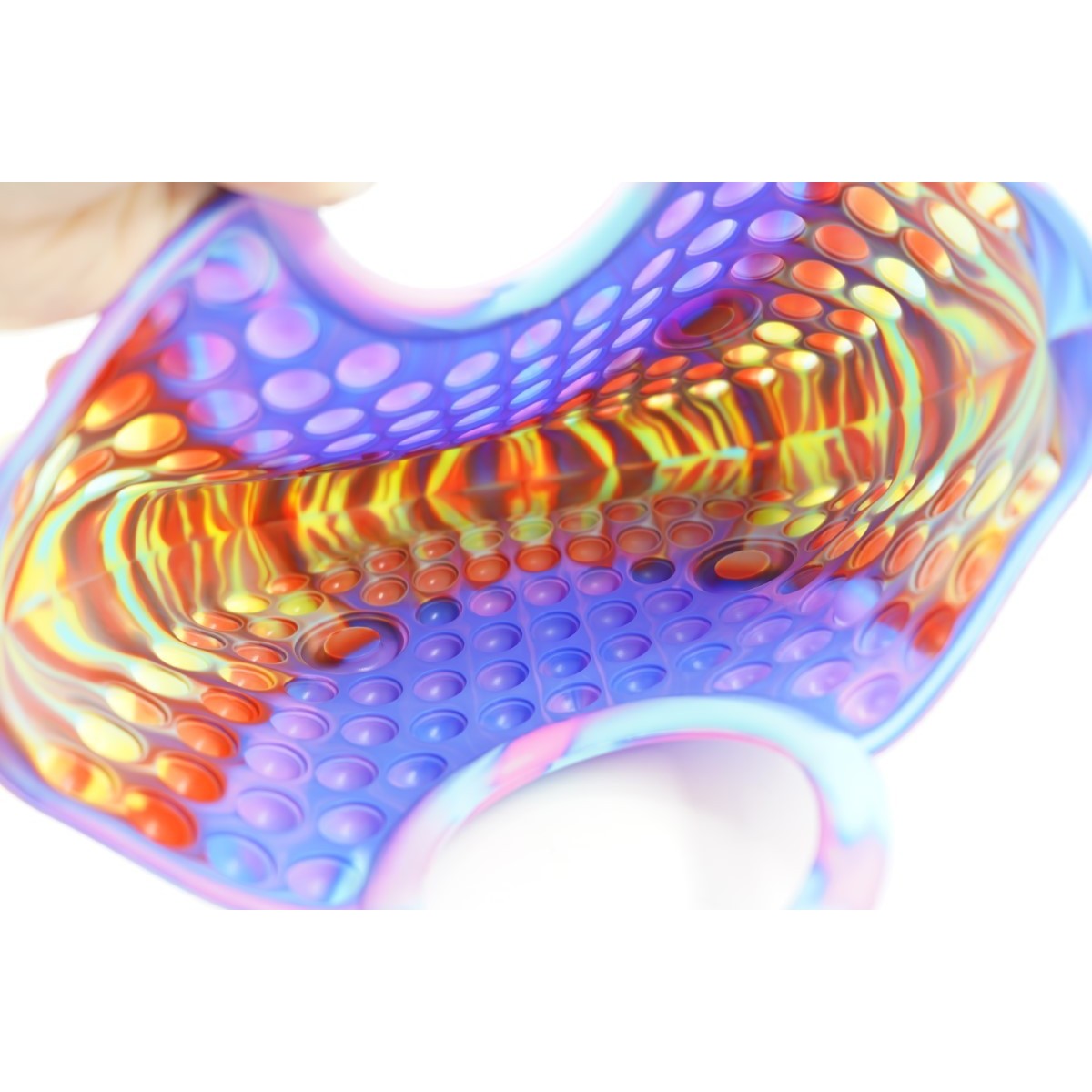 Jucarie Antistres din silicon Flippy, Pop It Now And Flip It, Geanta mare, 28 cm, Multicolor, V5-2