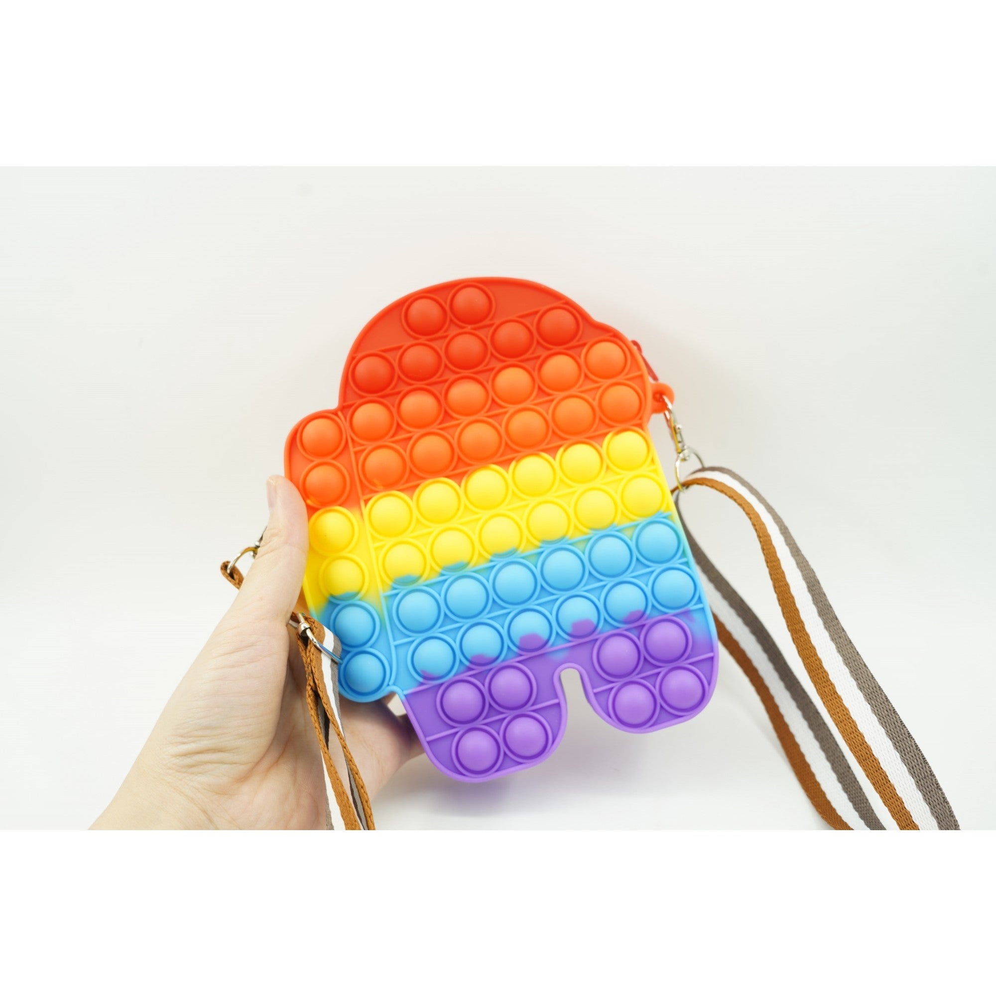 Jucarie antistres din silicon, Flippy, Pop It Now and Flip It, Geanta mica, Among Us, Multicolor-2
