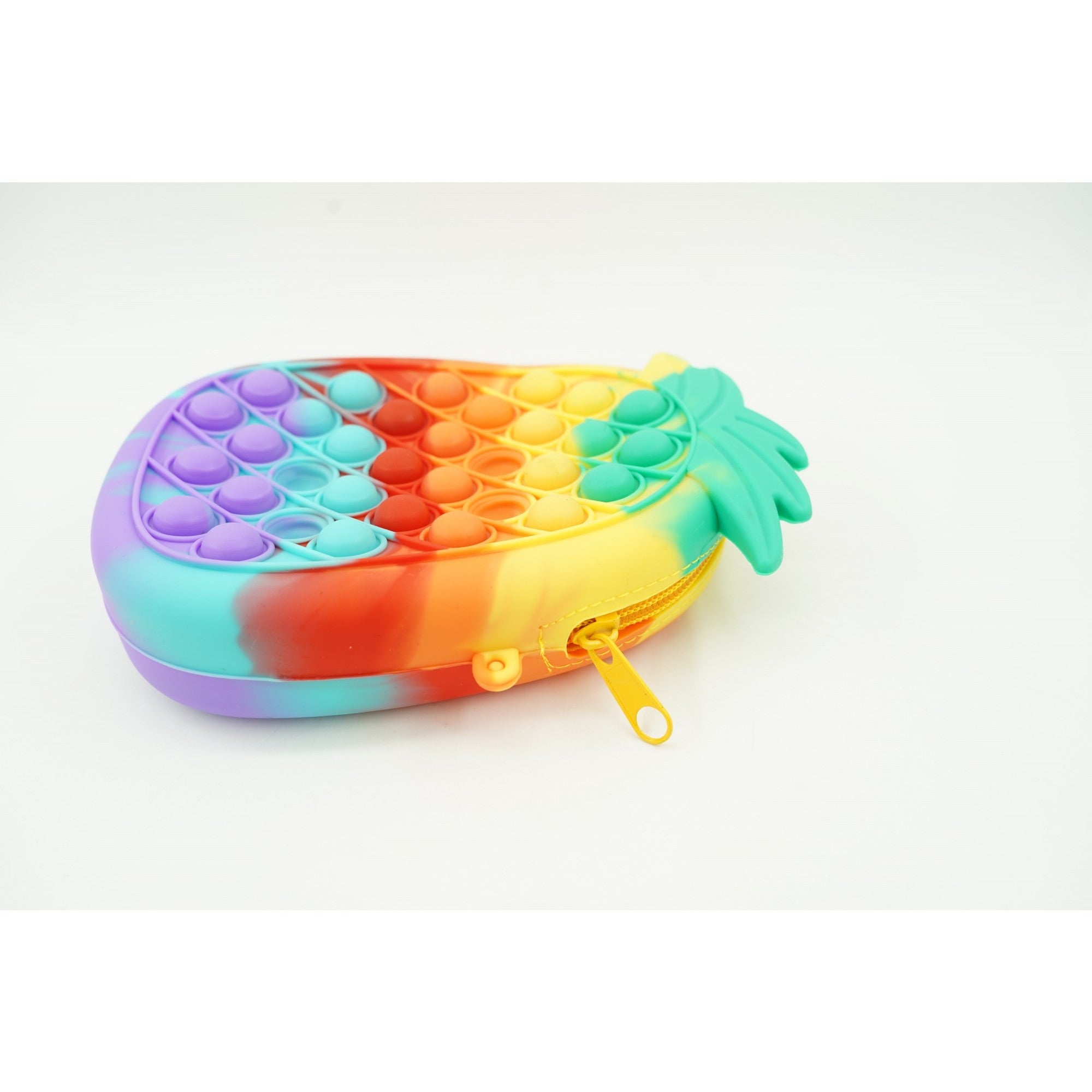Jucarie antistres din silicon, Flippy, Pop It Now and Flip It, Geanta mica, Ananas, Multicolor, Model 1-3