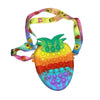 Jucarie antistres din silicon, Flippy, Pop It Now and Flip It, Geanta mica, Ananas, Multicolor, Model 2-0