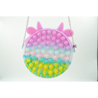 Jucarie antistres din silicon Flippy, Pop it Now and Flip It ,Geanta ,Multicolor-2