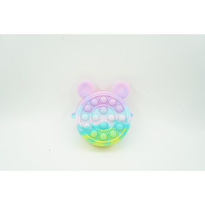Jucarie antistres din silicon Flippy, Pop it Now and Flip It ,Mini Geanta, Mickey Mouse, 6 cm, Macarons-1