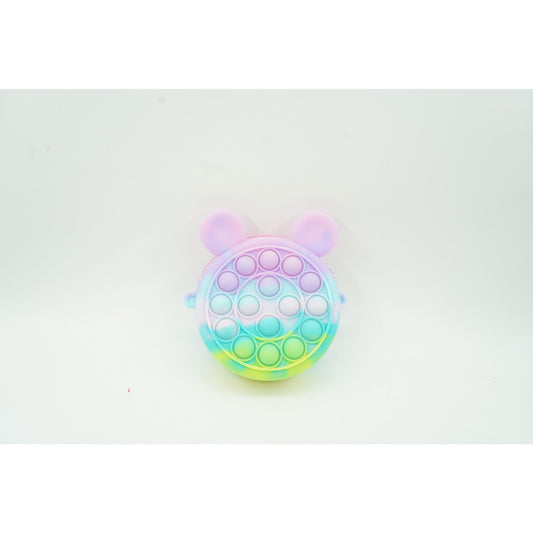 Jucarie antistres din silicon Flippy, Pop it Now and Flip It ,Mini Geanta, Mickey Mouse, 6 cm, Macarons-1