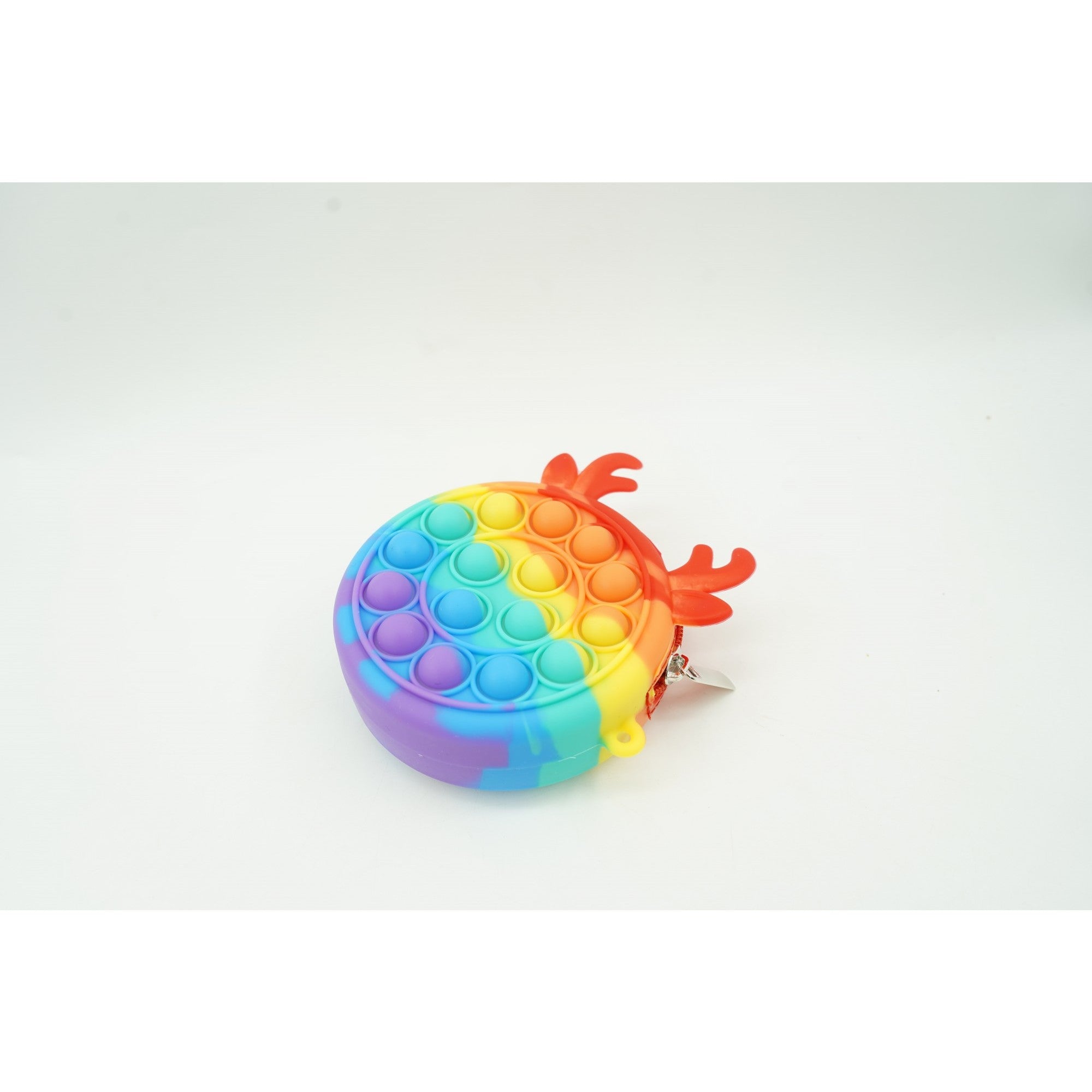 Jucarie antistres din silicon Flippy, Pop it Now and Flip It ,Mini Geanta, Ren, 6 cm, Curcubeu-2