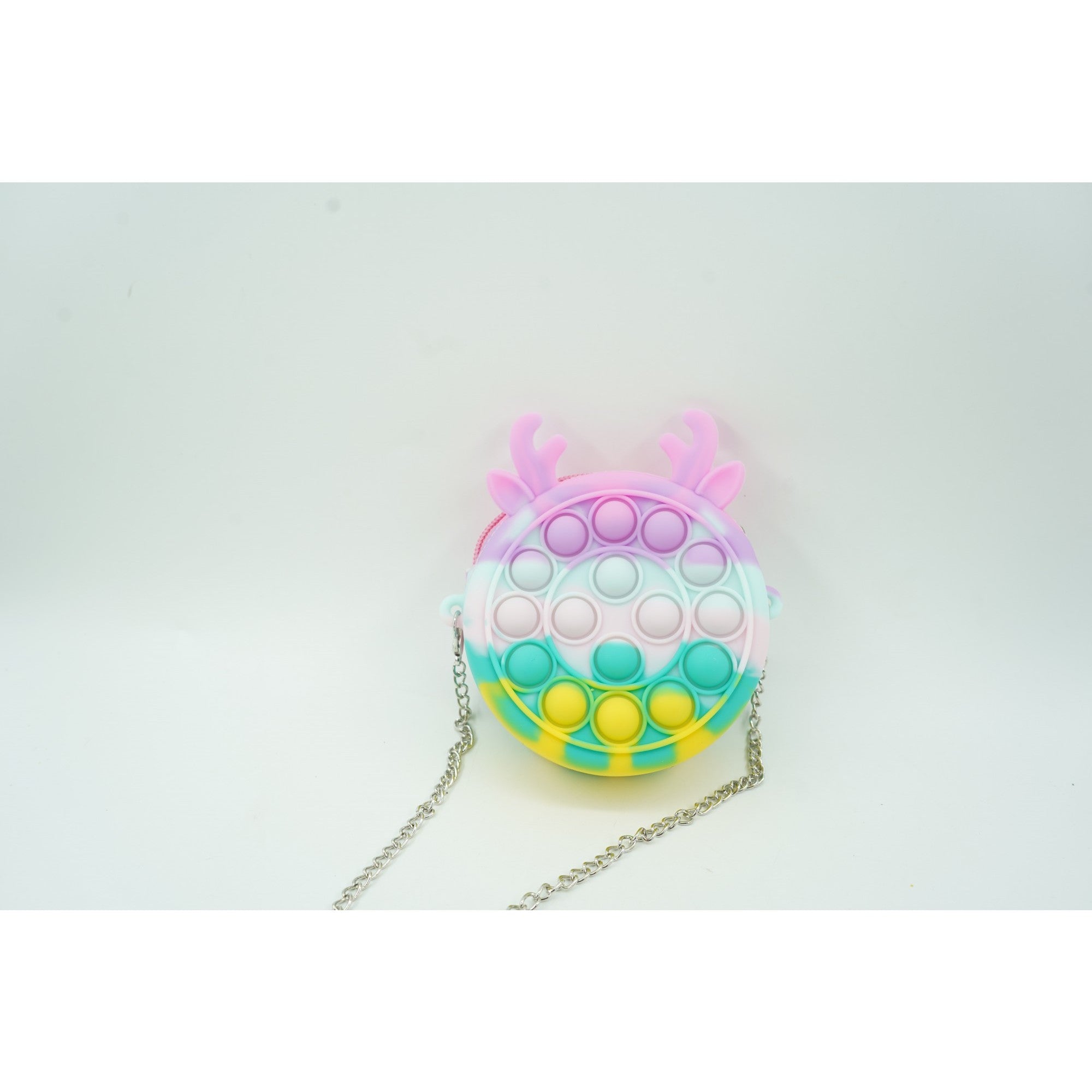 Jucarie antistres din silicon Flippy, Pop it Now and Flip It ,Mini Geanta, Ren, 6 cm, Macarons-4