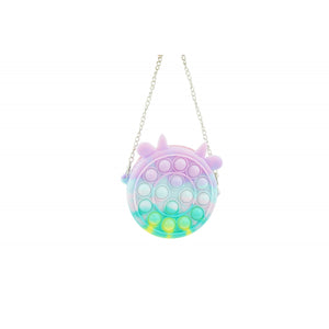 Jucarie antistres din silicon Flippy, Pop it Now and Flip It ,Mini Geanta, Vacuta, 6 cm, Macarons-0