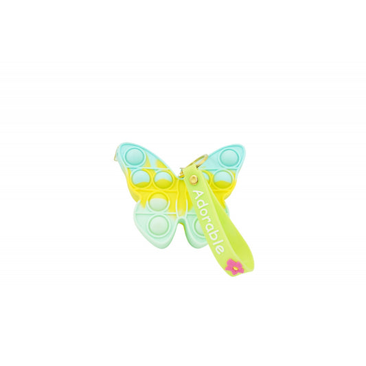 Jucarie antistres din silicon, Flippy, Pop It Now and Flip It, Portofel fluturas, Bleu/Galben-0