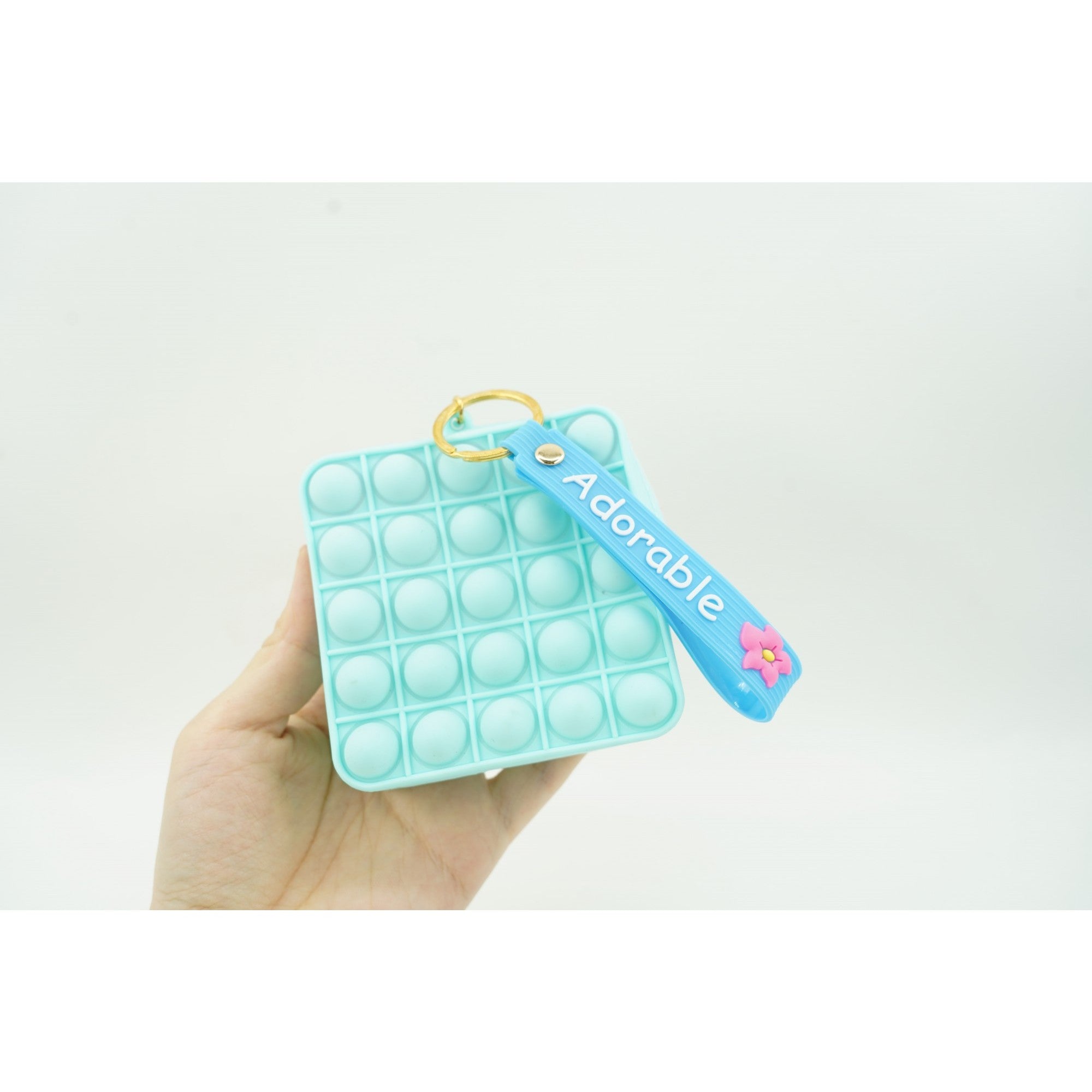 Jucarie antistres din silicon, Flippy, Pop It Now and Flip It, Portofel patrat, Verde/Bleu-1