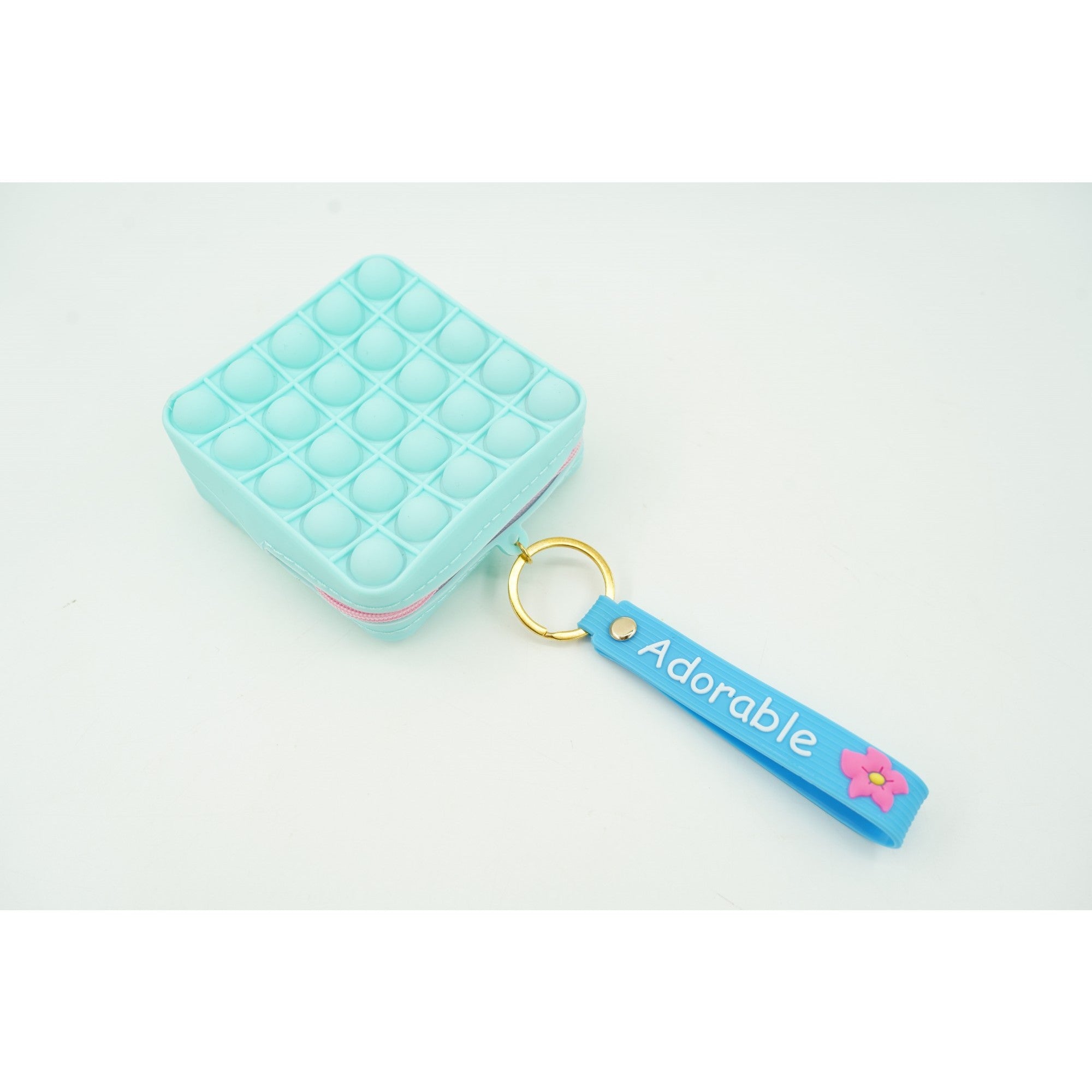 Jucarie antistres din silicon, Flippy, Pop It Now and Flip It, Portofel patrat, Verde/Bleu-2