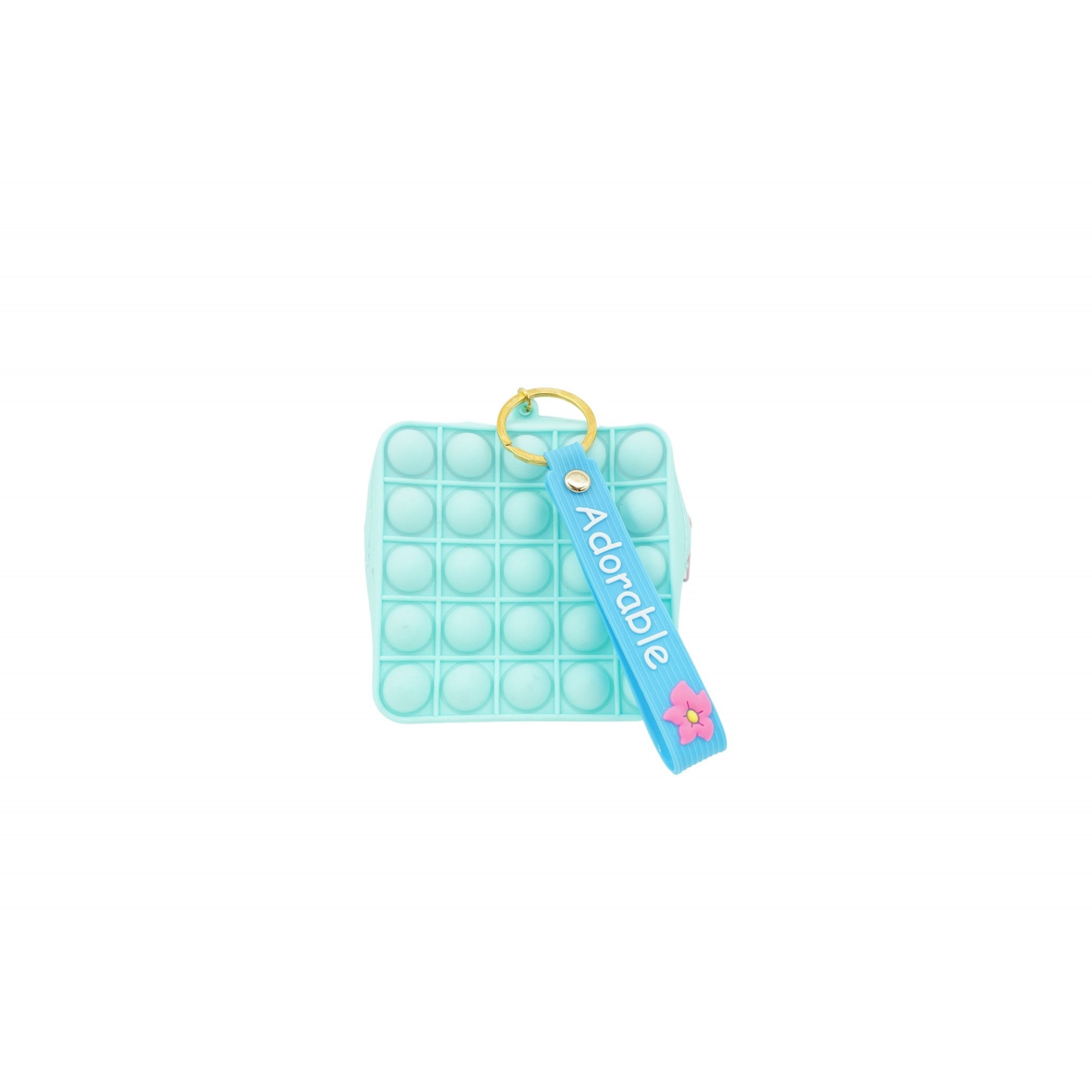 Jucarie antistres din silicon, Flippy, Pop It Now and Flip It, Portofel patrat, Verde/Bleu-0