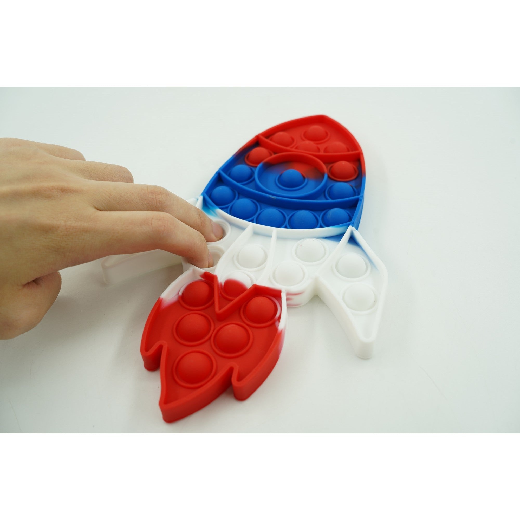 Jucarie antistres din silicon Flippy, Pop it Now and Flip It ,Racheta ,Multicolor-5