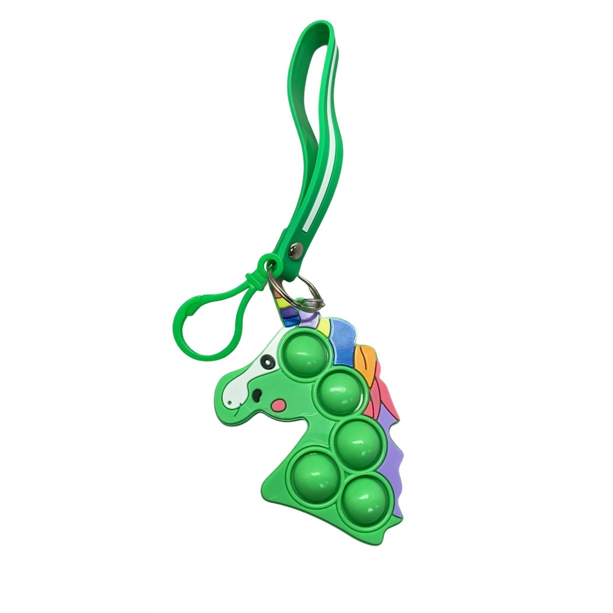 Jucarie antistres din silicon, Flippy, Pop It Now and Flip It, Simple Dimple, Breloc, Unicorn, Verde-0