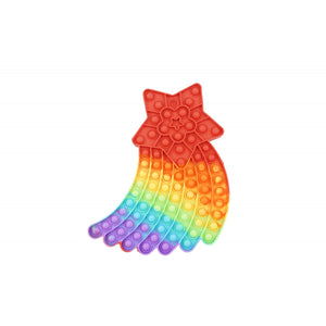 Jucarie antistres din silicon, Flippy, Pop It Now and Flip It, Stea cazatoare, Multicolor-0