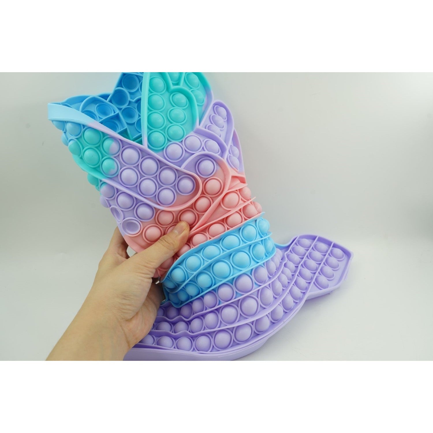 Jucarie antistres din silicon Flippy, Pop it Now and Flip It ,Unicorn cu aripi ,Curcubeu-4