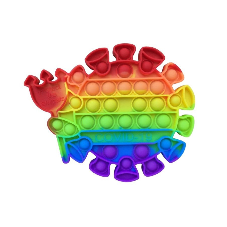 Jucarie antistres din silicon, Flippy, Pop It Now and Flip It, Virus, Multicolor-0