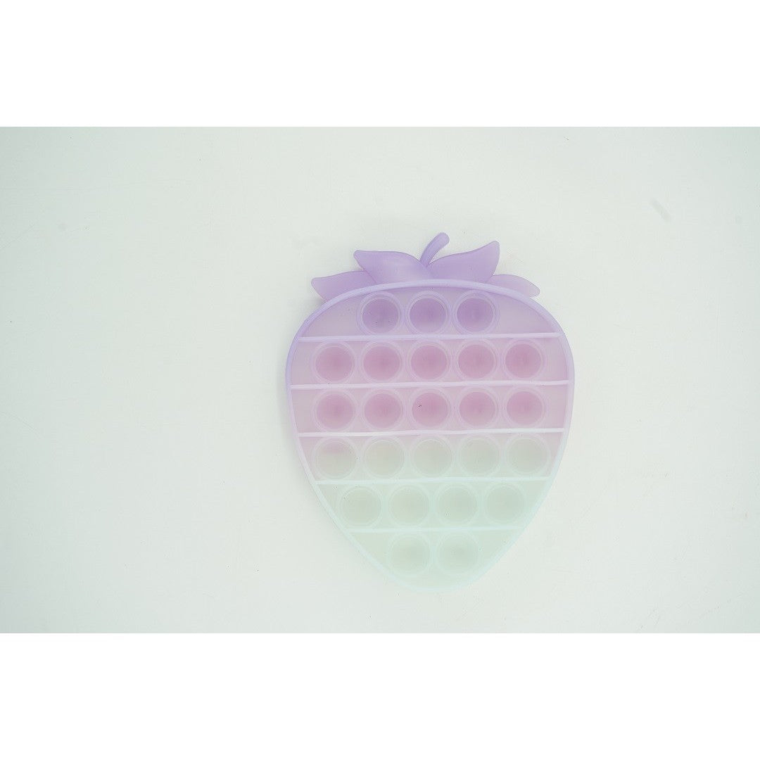 Jucarie antistres din silicon, Pop it Now and Flip It, Capsuna, Transparent-2