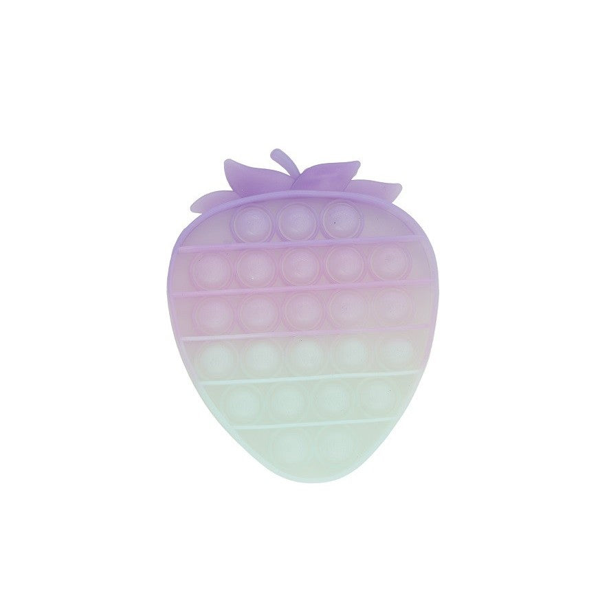 Jucarie antistres din silicon, Pop it Now and Flip It, Capsuna, Transparent-3