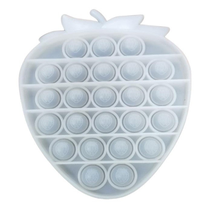 Jucarie antistres din silicon, Pop it Now and Flip It, Capsuna, Transparent-4
