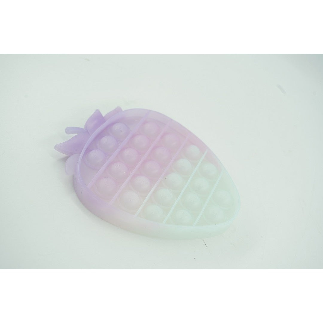 Jucarie antistres din silicon, Pop it Now and Flip It, Capsuna, Transparent-0