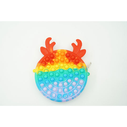 Jucarie antistres din silicon, Pop it Now and Flip It, Flippy, Geanta, Model 2, Multicolor-1