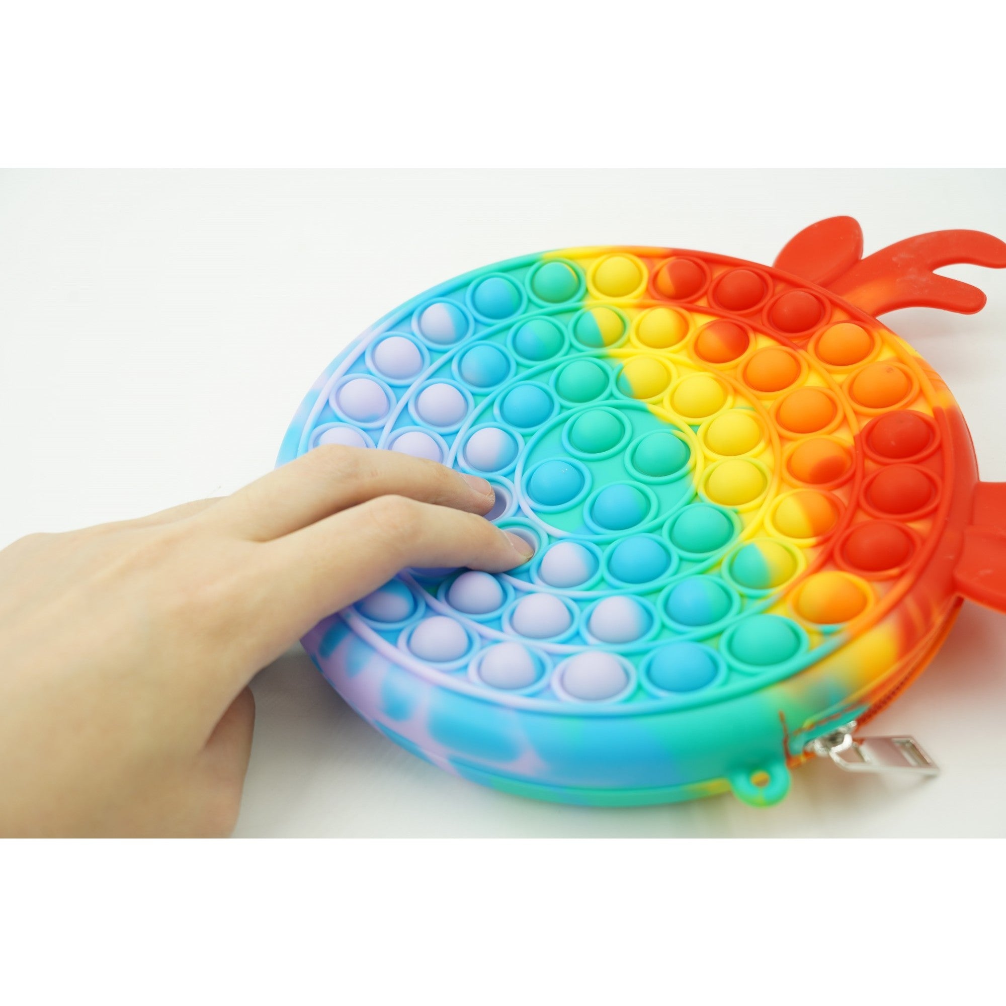 Jucarie antistres din silicon, Pop it Now and Flip It, Flippy, Geanta, Model 2, Multicolor-4