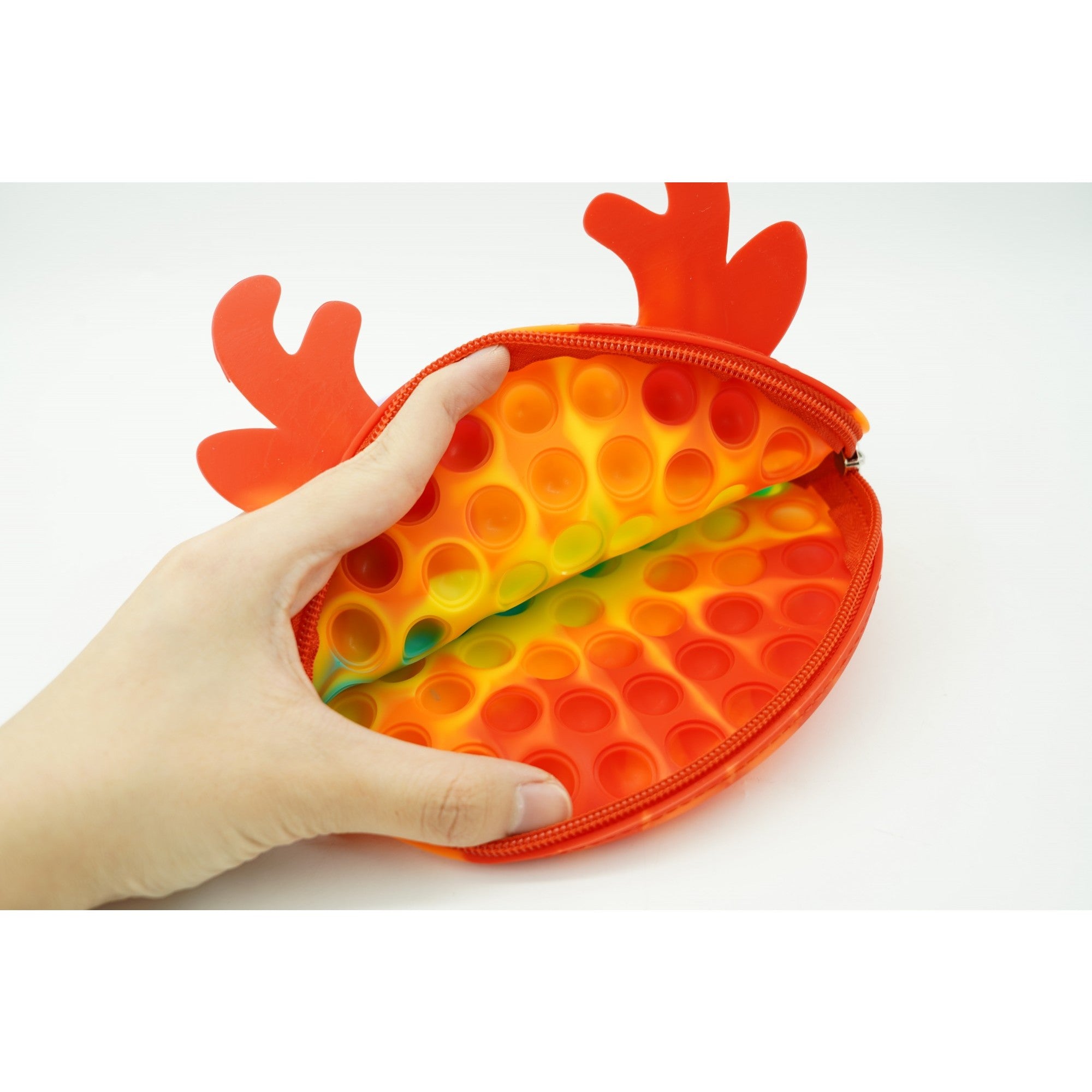 Jucarie antistres din silicon, Pop it Now and Flip It, Flippy, Geanta, Model 2, Multicolor-5