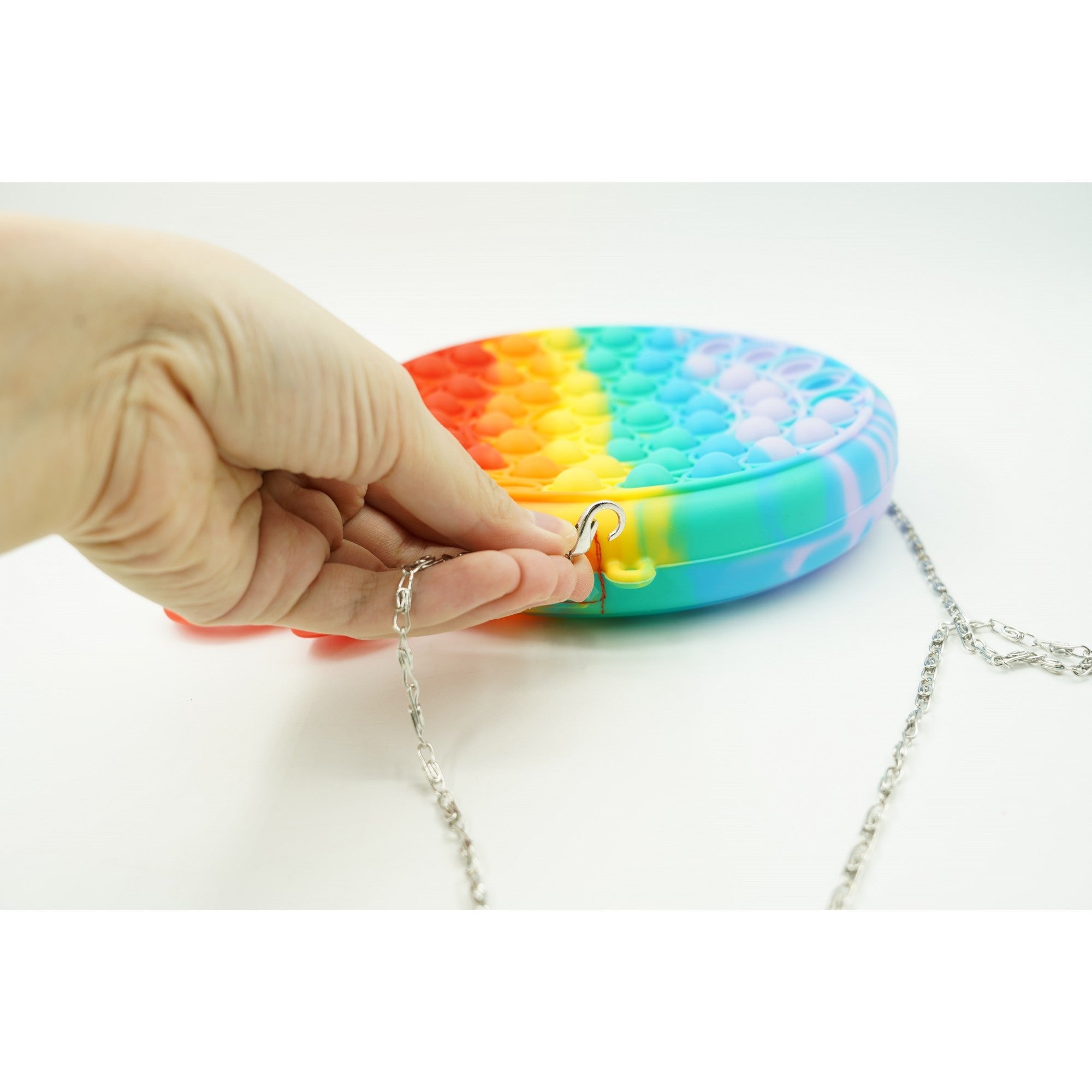 Jucarie antistres din silicon, Pop it Now and Flip It, Flippy, Geanta, Model 2, Multicolor-7