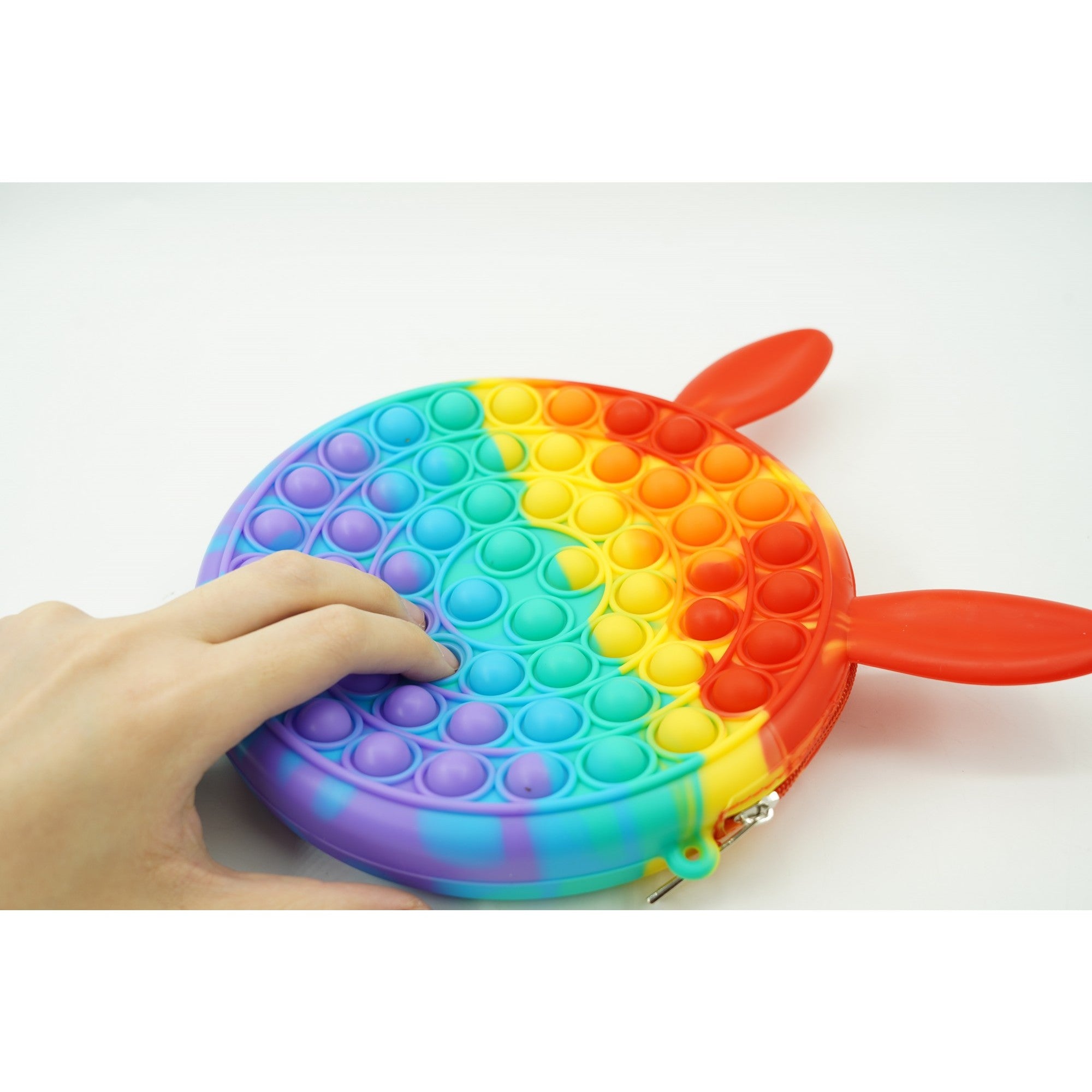 Jucarie antistres din silicon, Pop it Now and Flip It, Flippy, Geanta, Model 3, Multicolor-2