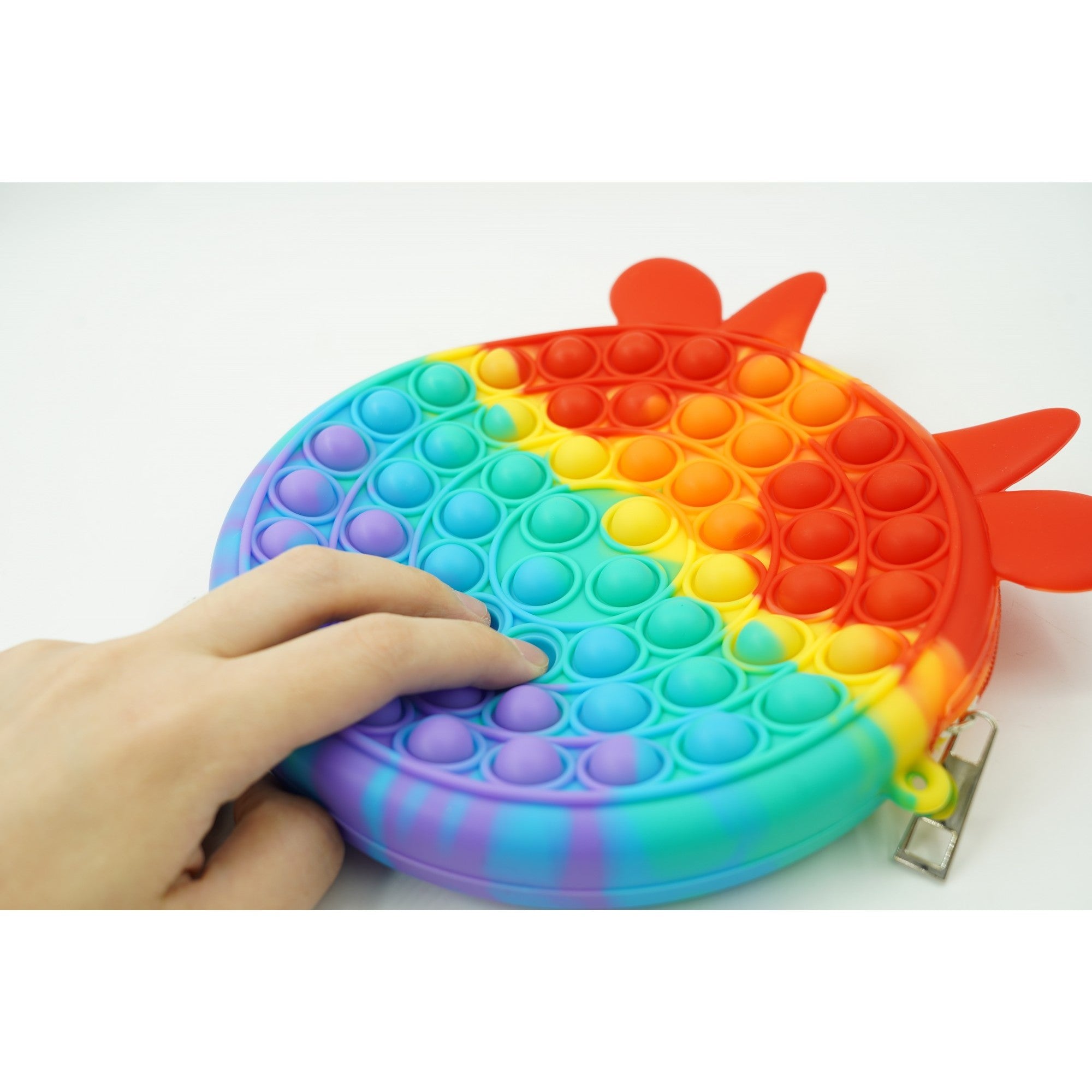 Jucarie antistres din silicon, Pop it Now and Flip It, Flippy, Geanta, Model 4, Multicolor-3
