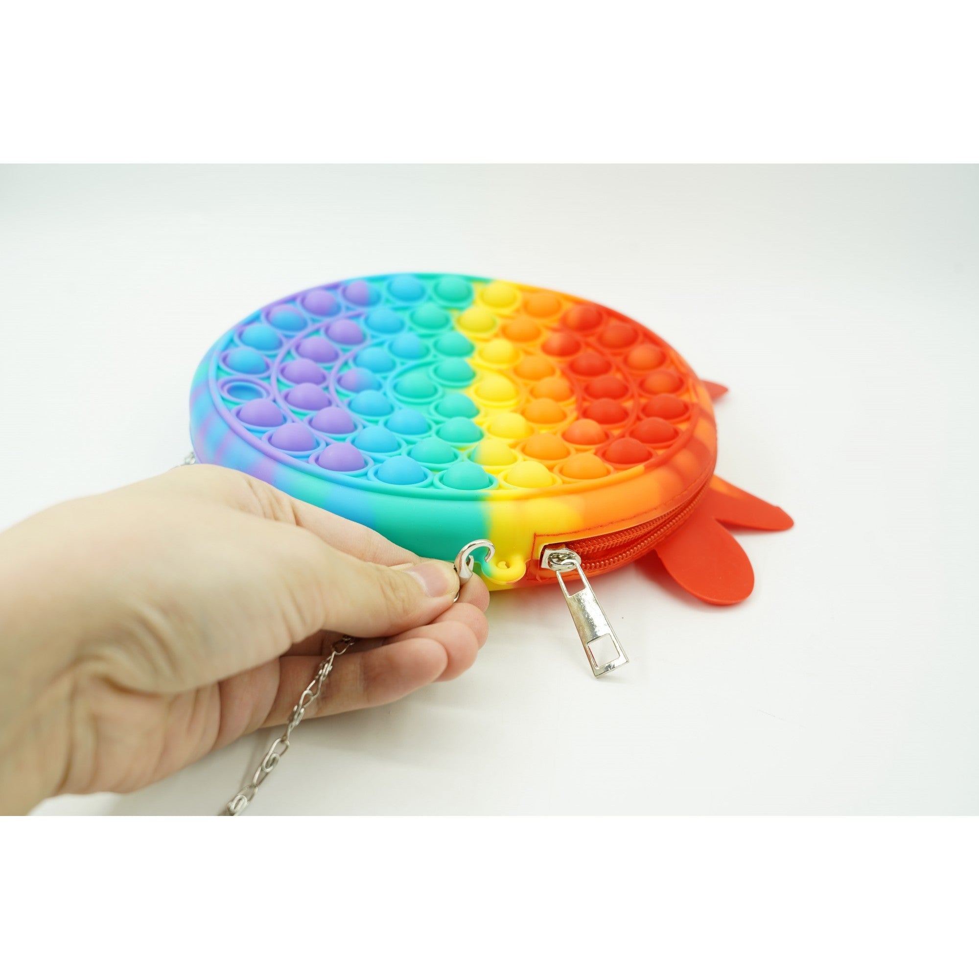 Jucarie antistres din silicon, Pop it Now and Flip It, Flippy, Geanta, Model 4, Multicolor-5