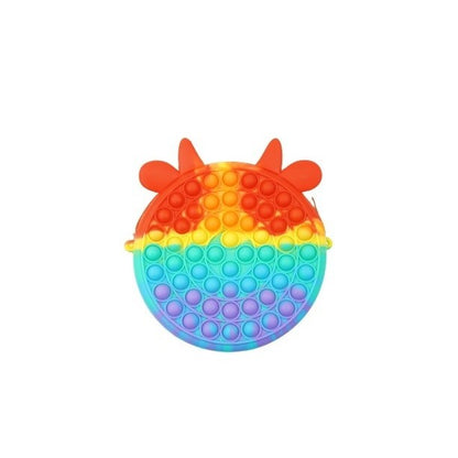 Jucarie antistres din silicon, Pop it Now and Flip It, Flippy, Geanta, Model 4, Multicolor-0