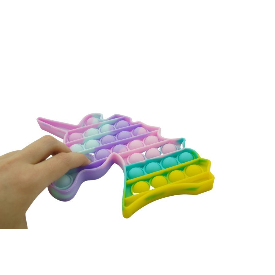 Jucarie antistres din silicon, Pop it Now and Flip It, Unicorn, Multicolor, Model 3-2