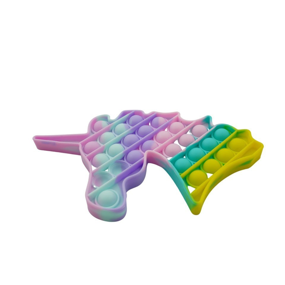 Jucarie antistres din silicon, Pop it Now and Flip It, Unicorn, Multicolor, Model 3-3