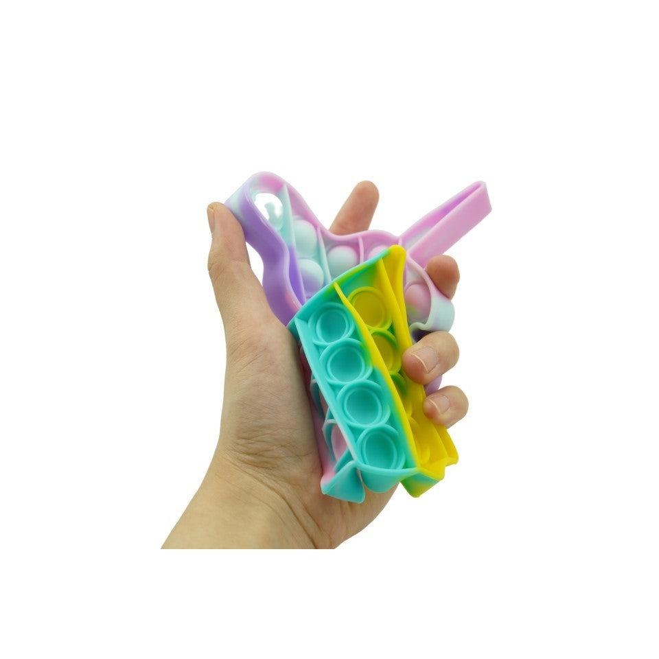 Jucarie antistres din silicon, Pop it Now and Flip It, Unicorn, Multicolor, Model 3-4
